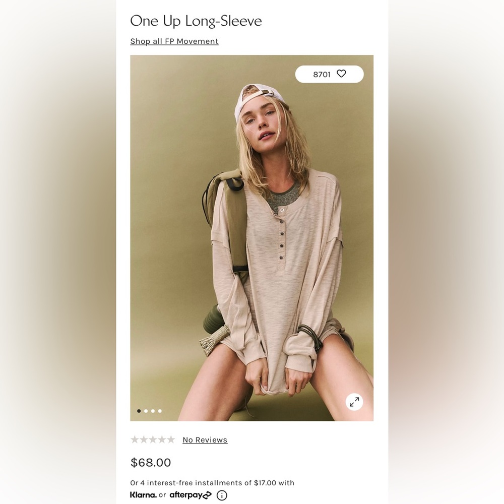 Free People Movement One Up Long Sleeve Tee in Clay